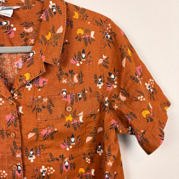 Duluth Trading Artisan Hemp Untucked Garden Gnome Camp Shirt - Size Large - Picture 3 of 6